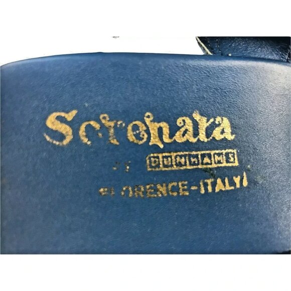 Sorenara Womens Dunhams Blue Suede Open Toe Wedge Heel Strappy Sandals 8.5 M - Picture 9 of 9